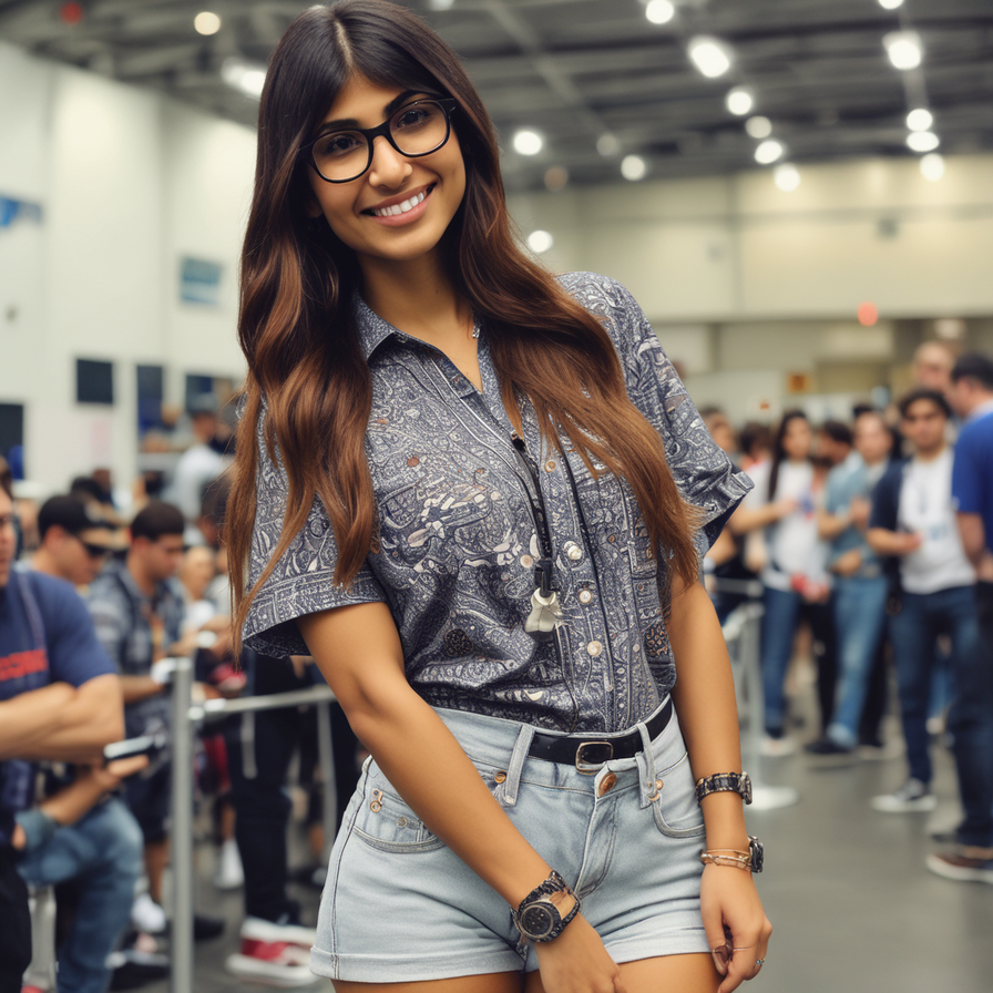 AI Generated Mia Khalifa at a convention