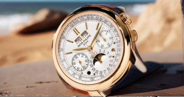 AI Generated Luxury watch on a beach