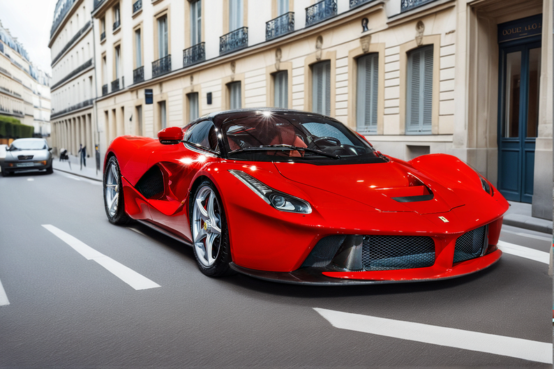 AI Generated Ferrari in Paris